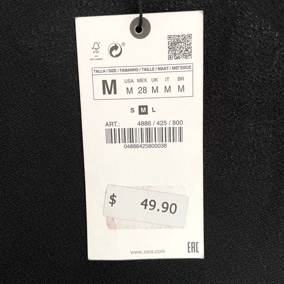 ZARA DRAPED BACK MAXI DRESS BLACK M - Picture 11 of 15